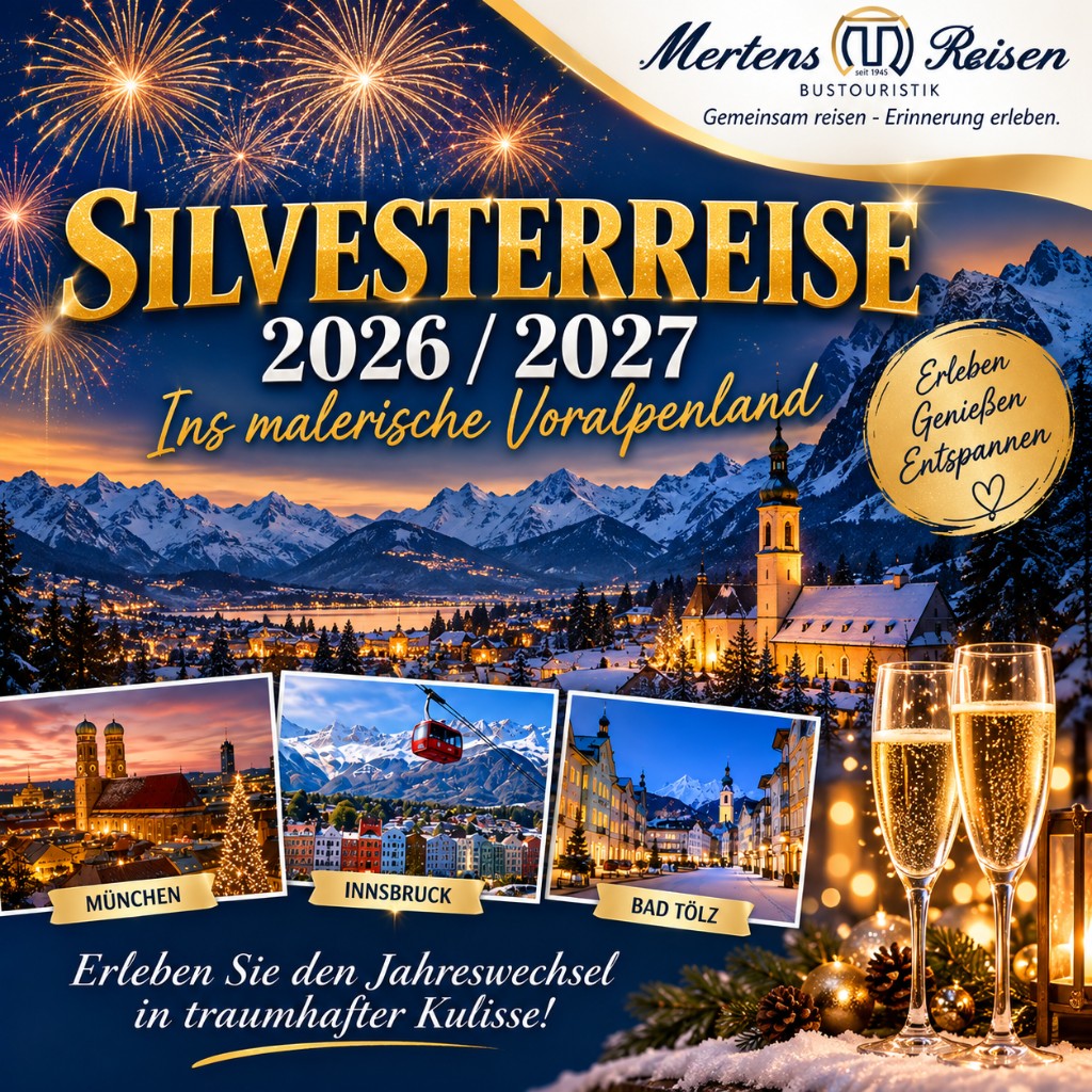 Silvesterreise 2026/2027 – Ins malerische Voralpenland